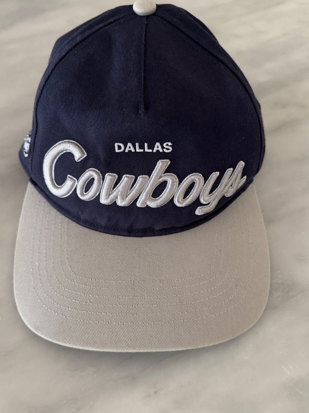 Dallas Cowboys Hat Cap Snap Back Mens One Size Blue Gray Script NFL Football '47